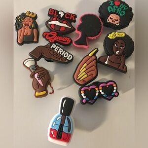 Colorful Afrocentric Shoe Charms Set